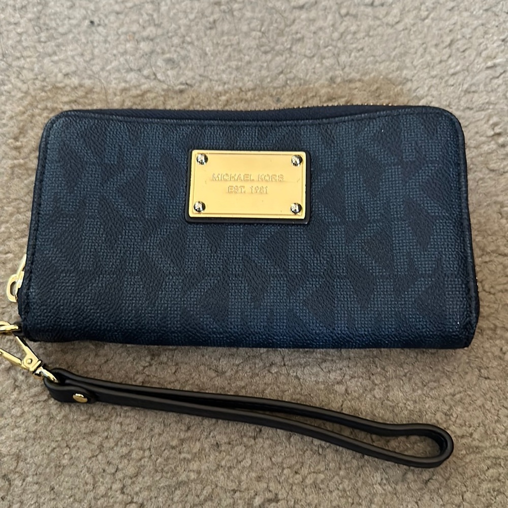Michael Kors monogrammed wristlet